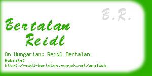 bertalan reidl business card